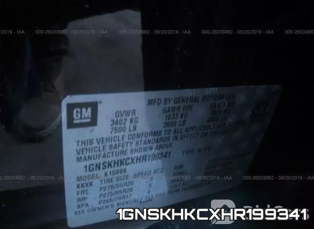 1GNSKHKCXHR199341