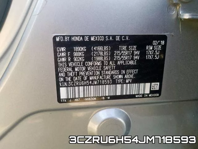 3CZRU6H54JM718593