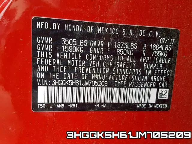 3HGGK5H61JM705209