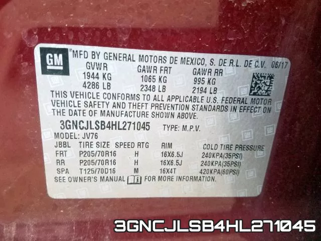 3GNCJLSB4HL271045