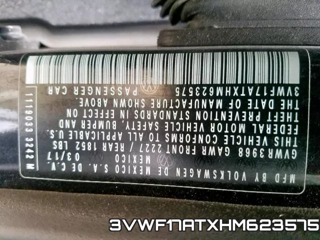 3VWF17ATXHM623575