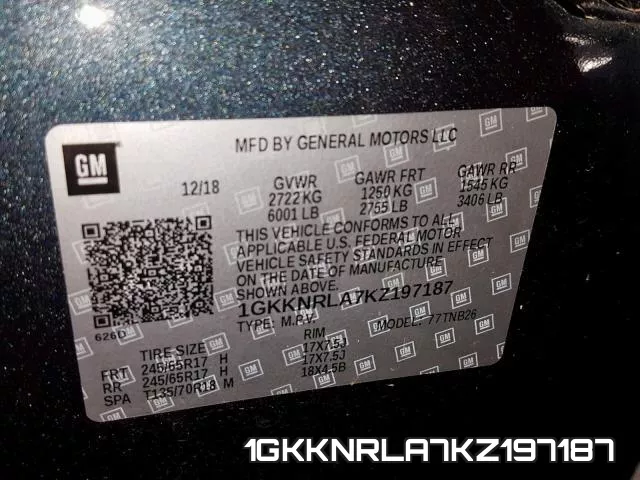 1GKKNRLA7KZ197187
