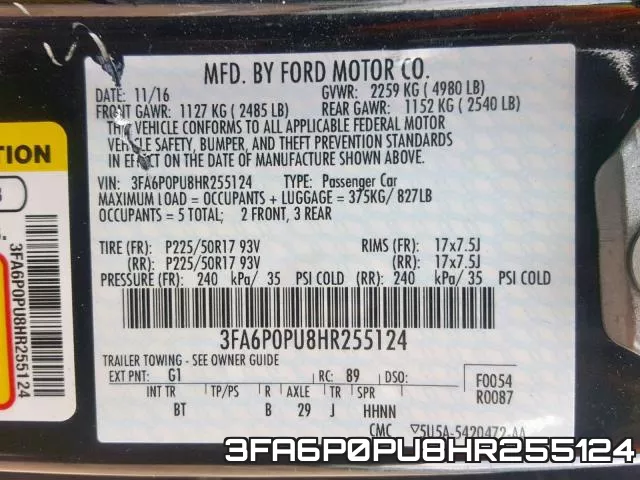 3FA6P0PU8HR255124