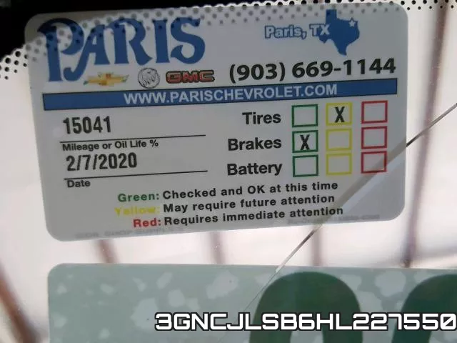 3GNCJLSB6HL227550