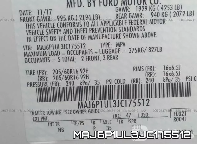 MAJ6P1UL3JC175512