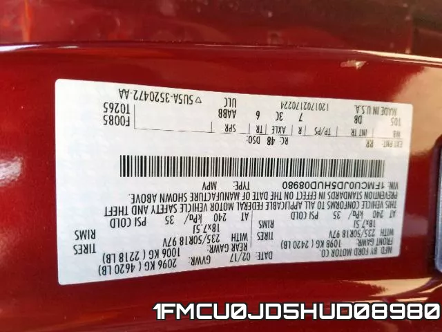 1FMCU0JD5HUD08980