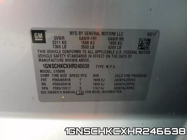 1GNSCHKCXHR246638