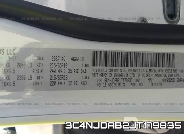 3C4NJDAB2JT179835