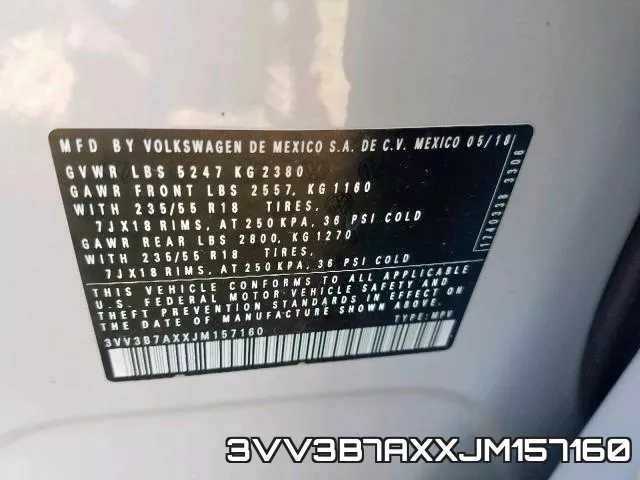 3VV3B7AXXJM157160