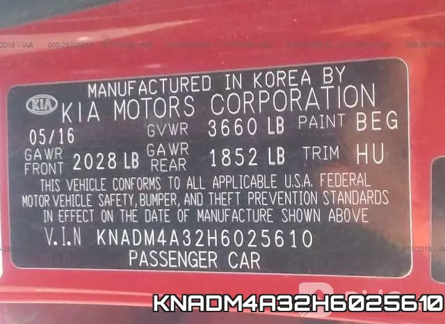 KNADM4A32H6025610