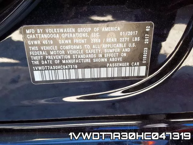 1VWDT7A30HC047319