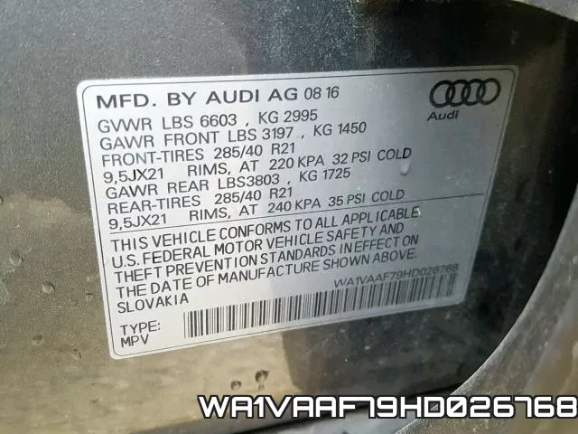 WA1VAAF79HD026768