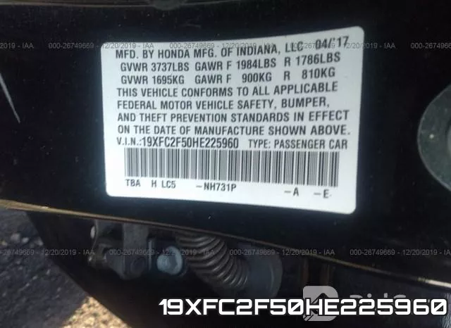 19XFC2F50HE225960