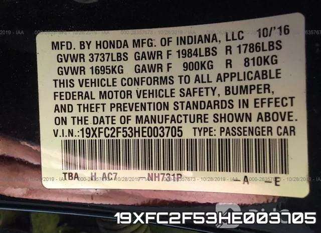 19XFC2F53HE003705