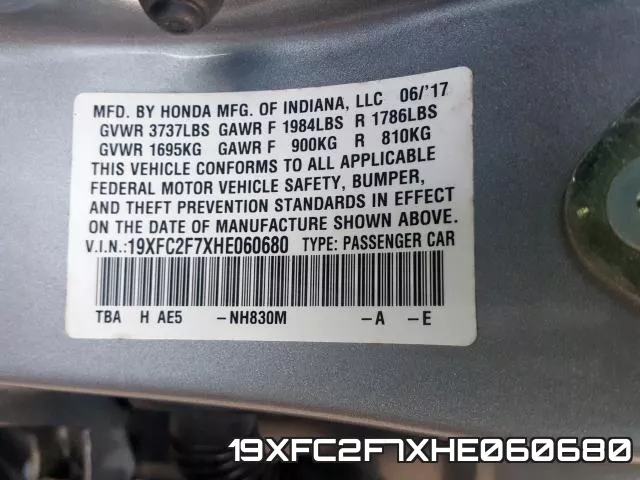 19XFC2F7XHE060680
