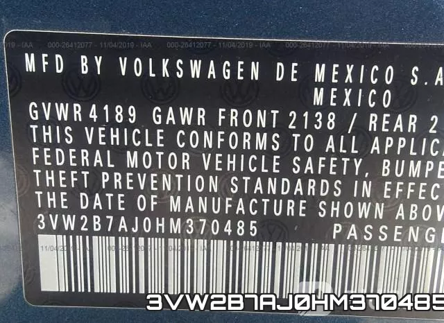 3VW2B7AJ0HM370485