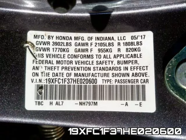19XFC1F37HE020600