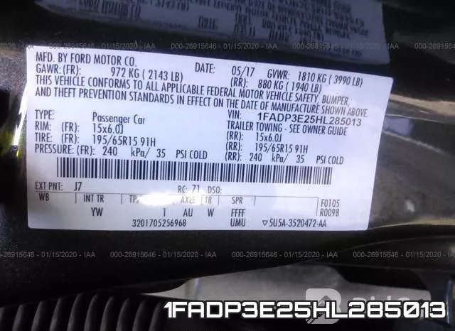 1FADP3E25HL285013