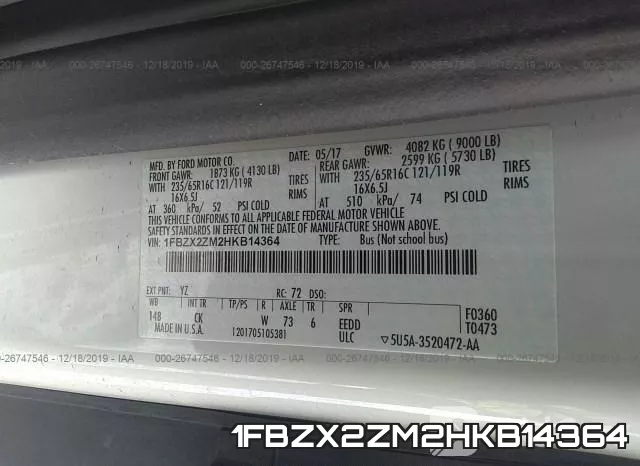 1FBZX2ZM2HKB14364