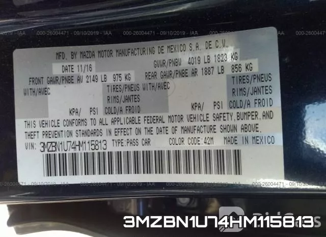 3MZBN1U74HM115813