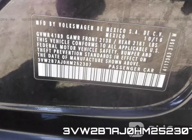3VW2B7AJ0HM252307