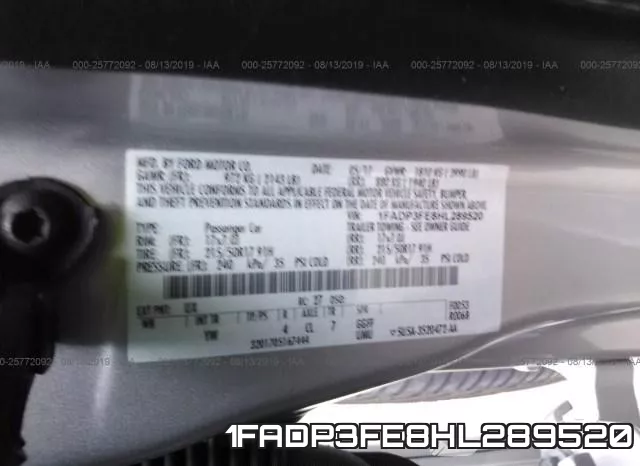 1FADP3FE8HL289520