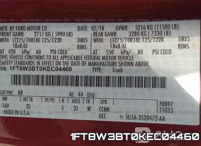1FT8W3BT0KEC04460
