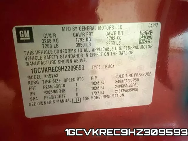 1GCVKREC9HZ309593