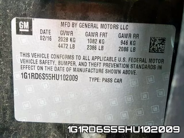 1G1RD6S55HU102009
