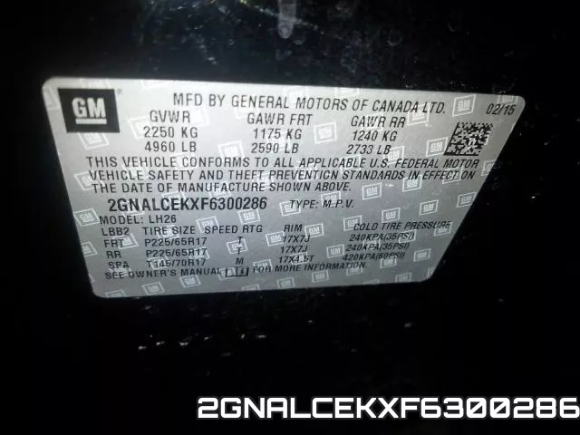 2GNALCEKXF6300286