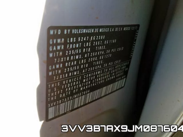 3VV3B7AX9JM087604