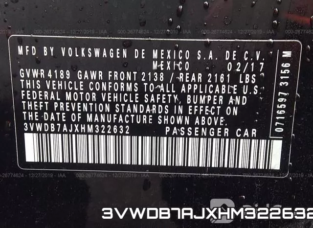 3VWDB7AJXHM322632