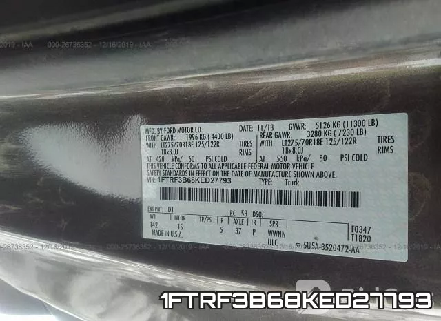 1FTRF3B68KED27793