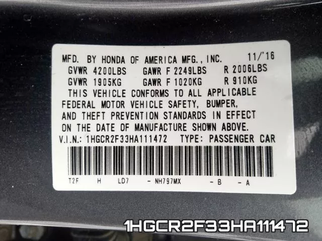 1HGCR2F33HA111472