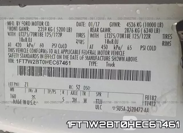 1FT7W2BT0HEC67461
