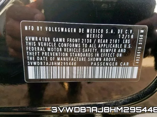 3VWDB7AJ8HM295446