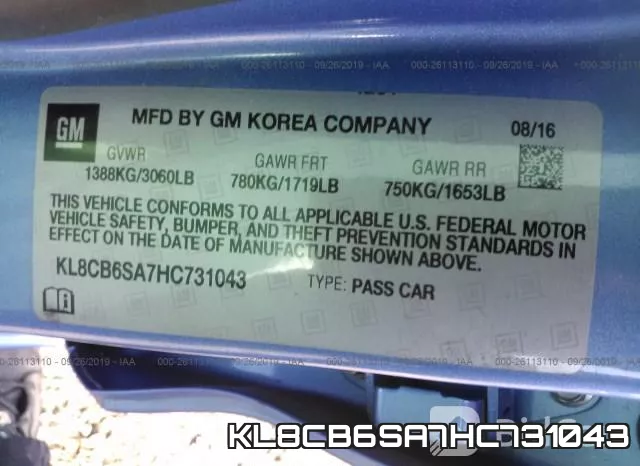 KL8CB6SA7HC731043