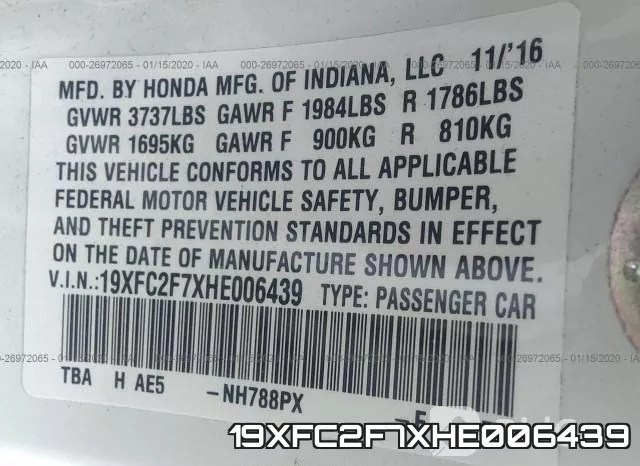 19XFC2F7XHE006439