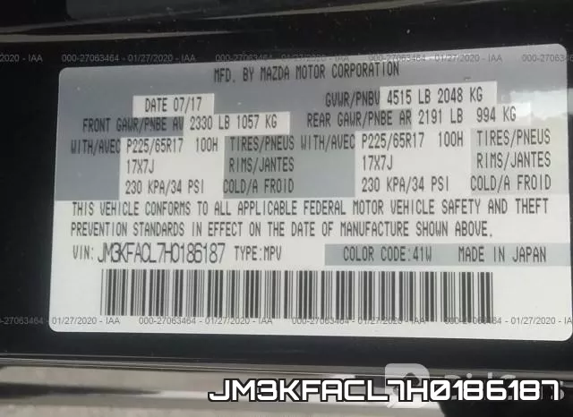JM3KFACL7H0186187