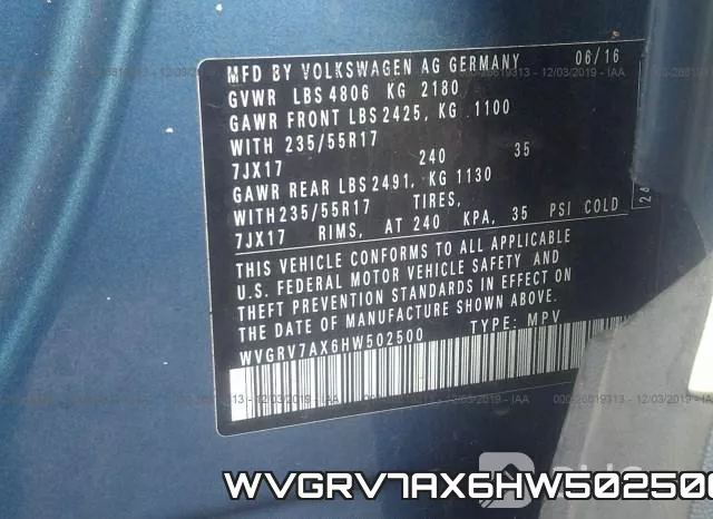 WVGRV7AX6HW502500