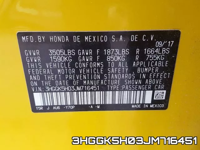 3HGGK5H03JM716451