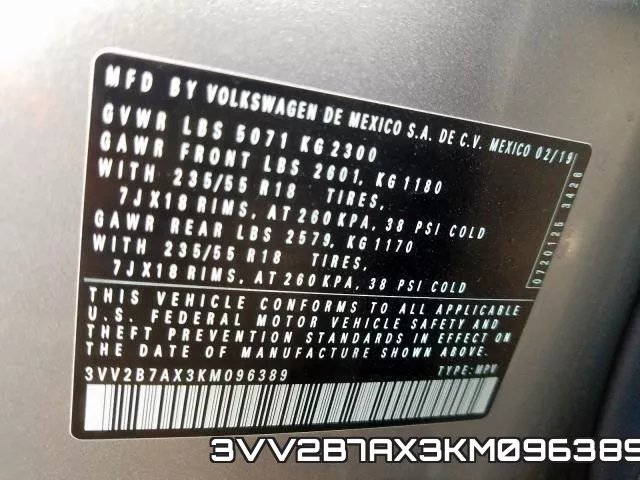 3VV2B7AX3KM096389