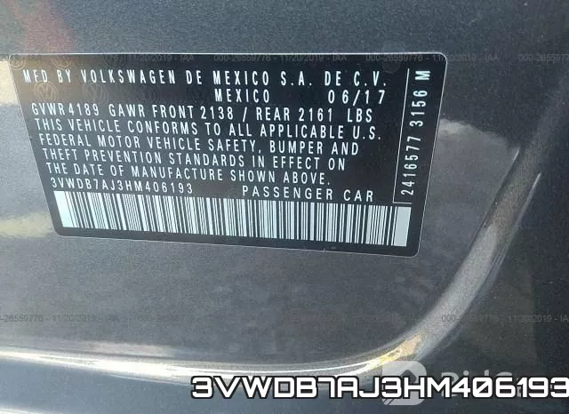 3VWDB7AJ3HM406193