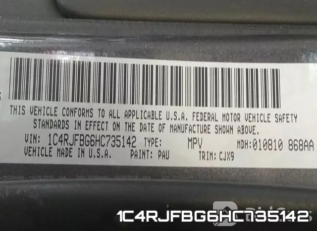 1C4RJFBG6HC735142