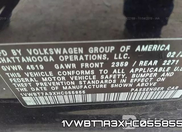 1VWBT7A3XHC055855