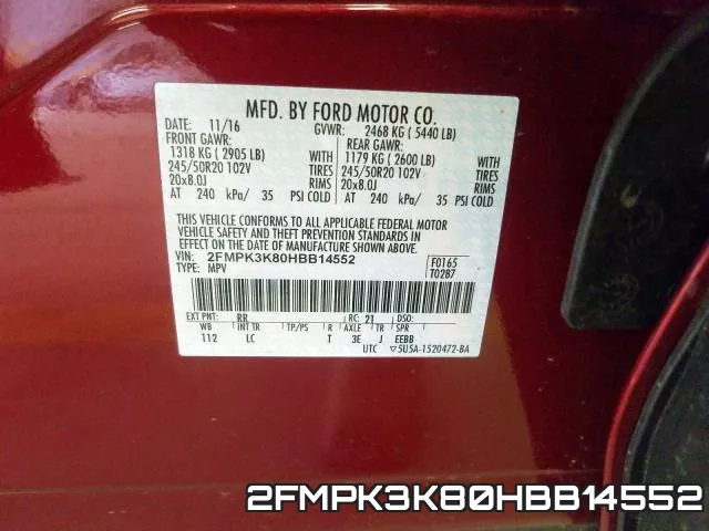 2FMPK3K80HBB14552