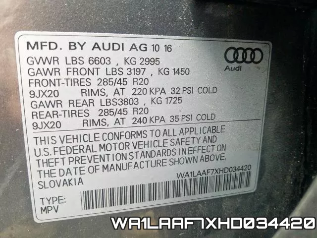 WA1LAAF7XHD034420