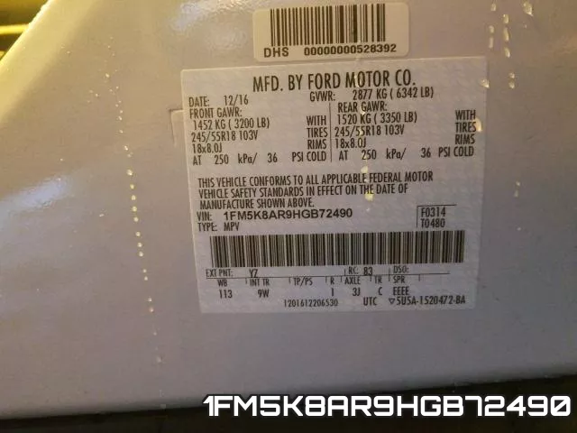 1FM5K8AR9HGB72490