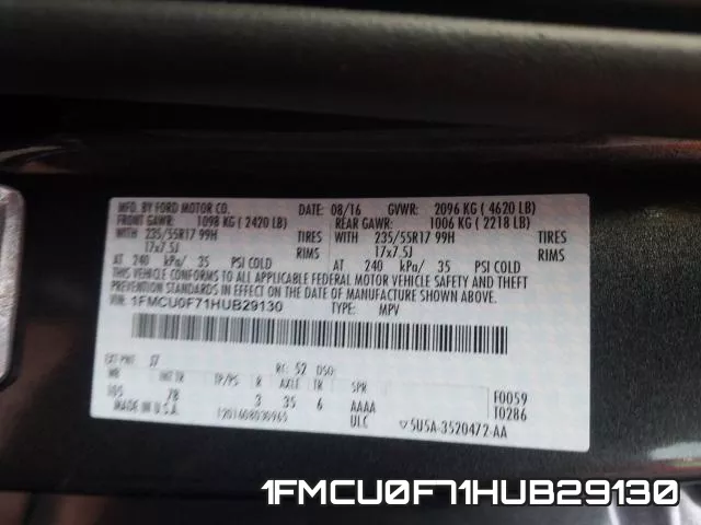 1FMCU0F71HUB29130