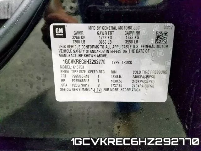 1GCVKREC6HZ292770